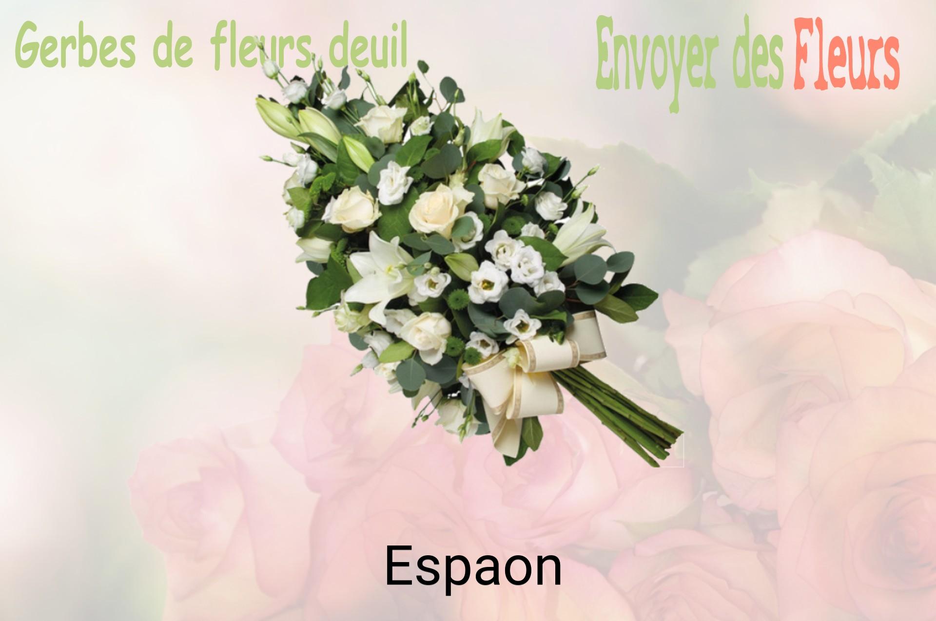 Gerbe de fleurs de deuil livrée à Espaon